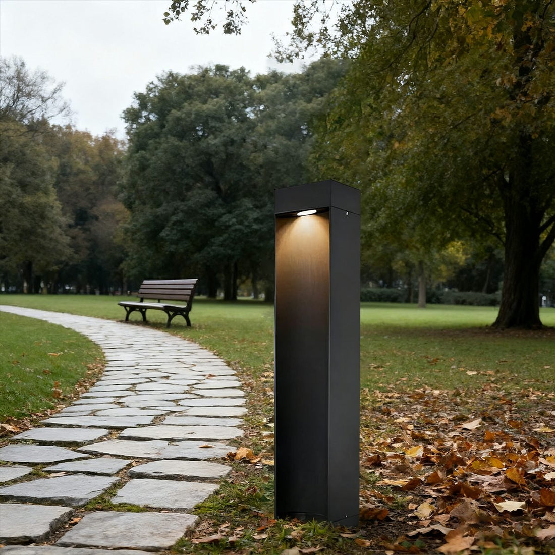 Square LED Waterproof Black Modern Outdoor Lawn Light Path Lights - Flyachilles
