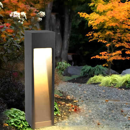 Square LED Waterproof Black Modern Pathway Walkway Lights Outdoor Lantern Lamp - Flyachilles