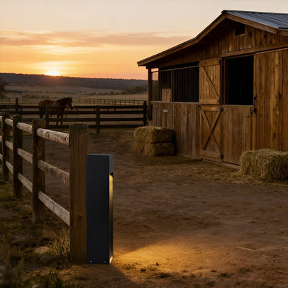 Square LED Waterproof Black Modern Pathway Walkway Lights Outdoor Lantern Lamp - Flyachilles