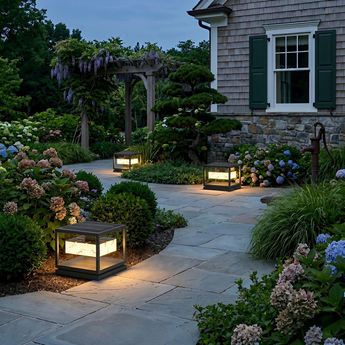 Square LED Waterproof Modern Outdoor Deck Lights Pillar Light Post Caps Lights - Flyachilles
