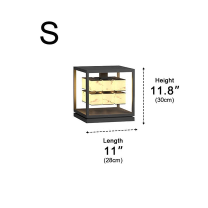 Square LED Waterproof Modern Outdoor Solar Deck Lights Pillar Light Post Caps Lights - Flyachilles