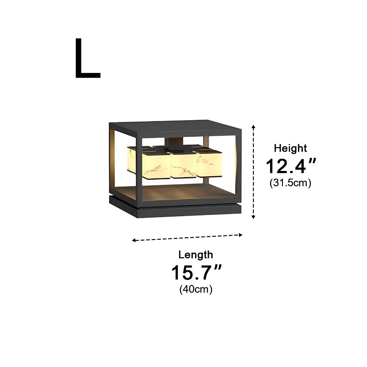 Square LED Waterproof Modern Outdoor Solar Deck Lights Pillar Light Post Caps Lights - Flyachilles