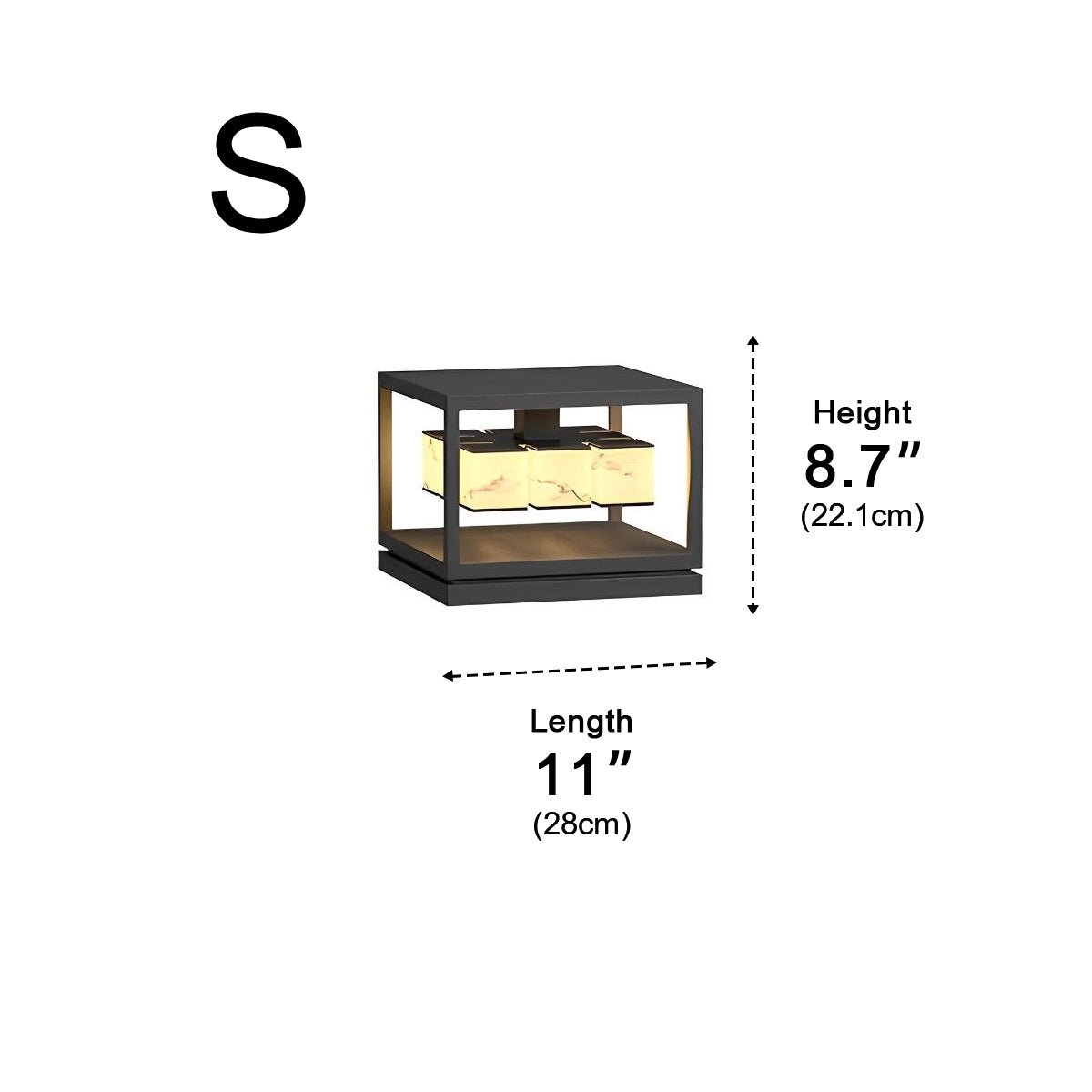 Square LED Waterproof Modern Outdoor Solar Deck Lights Pillar Light Post Caps Lights - Flyachilles