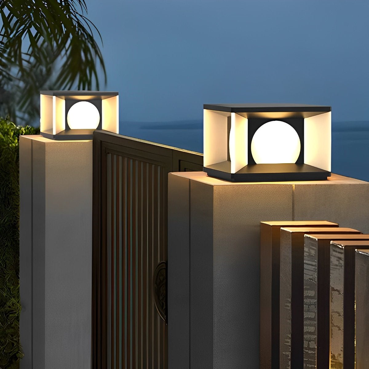 Square LED Waterproof Modern Solar Post Caps Lights Deck Post Lights - Flyachilles