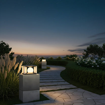 Square LED Waterproof Modern Solar Post Caps Lights Deck Post Lights - Flyachilles