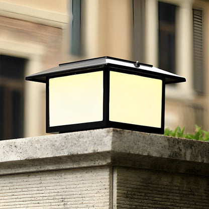 Square LED Waterproof Solar Fence Post Cap Lights Column Lamp - Flyachilles