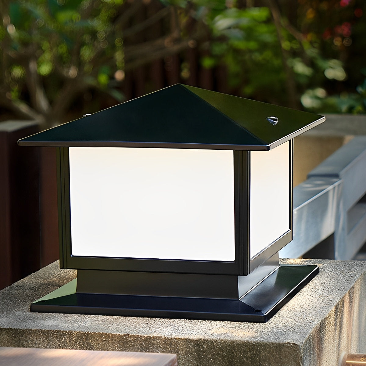Square LED Waterproof Solar Fence Post Cap Lights Column Lamp - Flyachilles