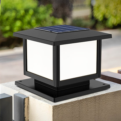 Square LED Waterproof Solar Fence Post Cap Lights Column Lamp - Flyachilles