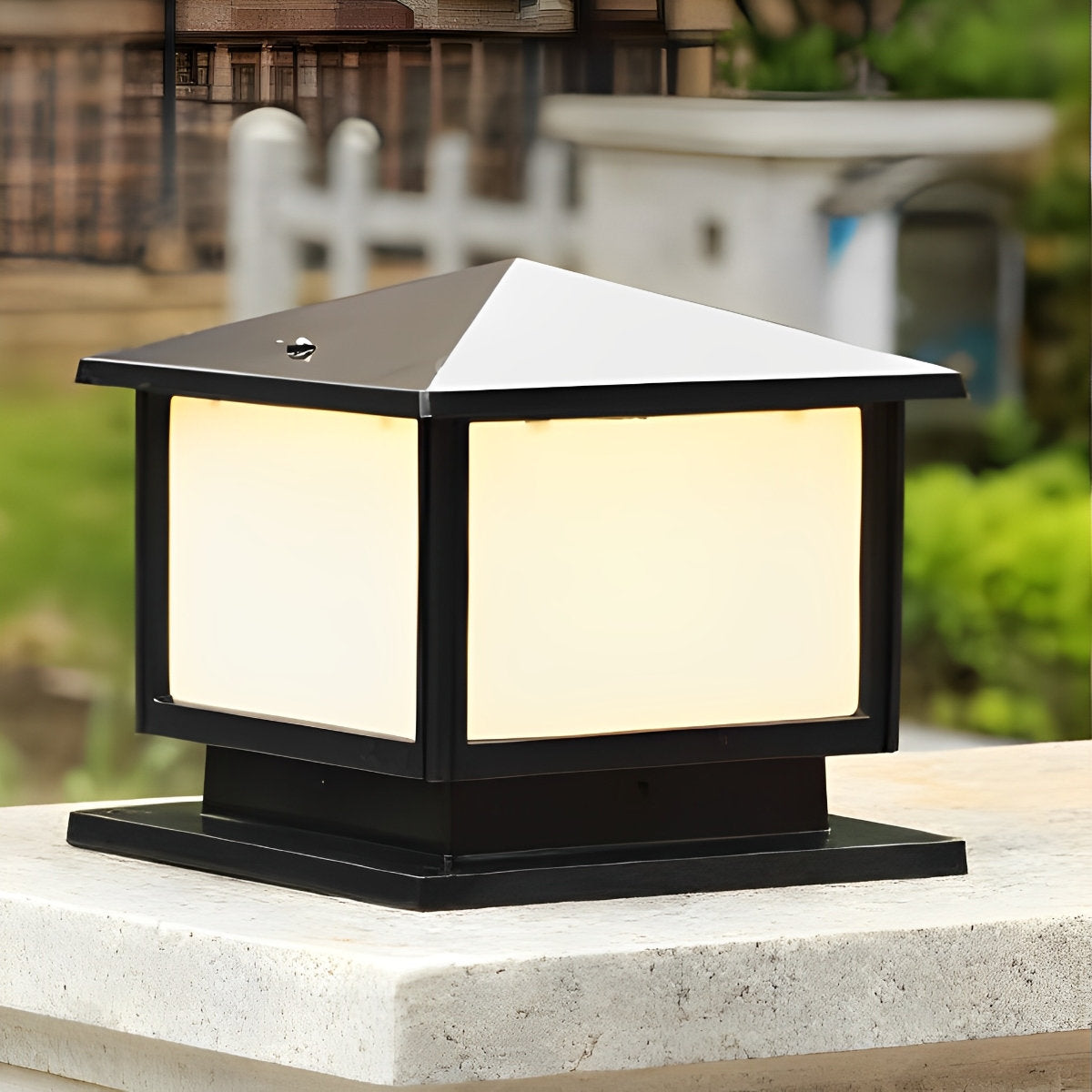 Square Three Step Dimming LED Waterproof Solar Fence Post Lights Column Lamp - Flyachilles