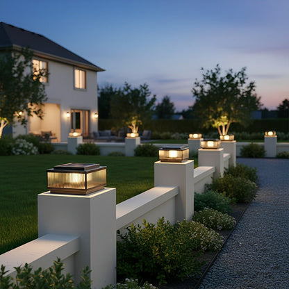 Square Waterproof Intelligent Timing Modern Fence Post Lights Pillar Lamp - Flyachilles