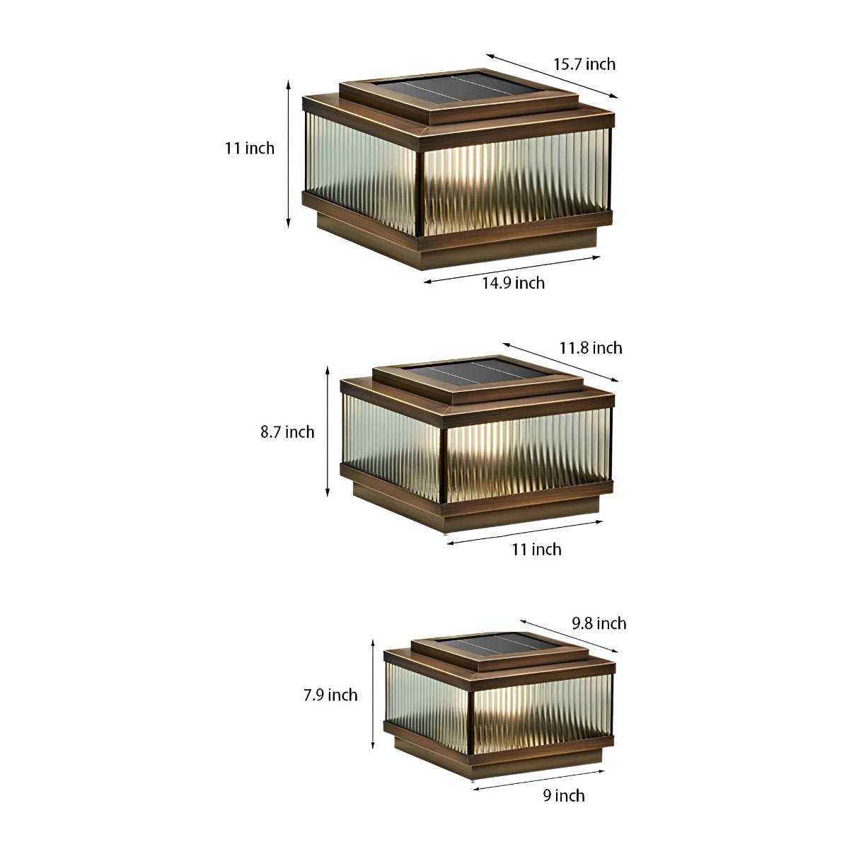 Square Waterproof Intelligent Timing Modern Solar Fence Post Lights Pillar Lamp - Flyachilles