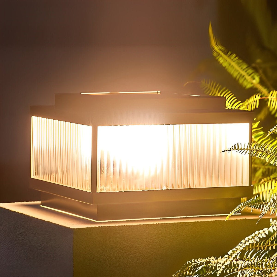 Square Waterproof Intelligent Timing Modern Solar Fence Post Lights Pillar Lamp - Flyachilles