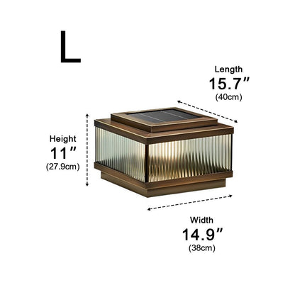 Square Waterproof Intelligent Timing Modern Solar Fence Post Lights Pillar Lamp - Flyachilles