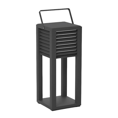 Square Waterproof LED Black Modern Portable Lawn Lamp Solar Outdoor Light - Flyachilles