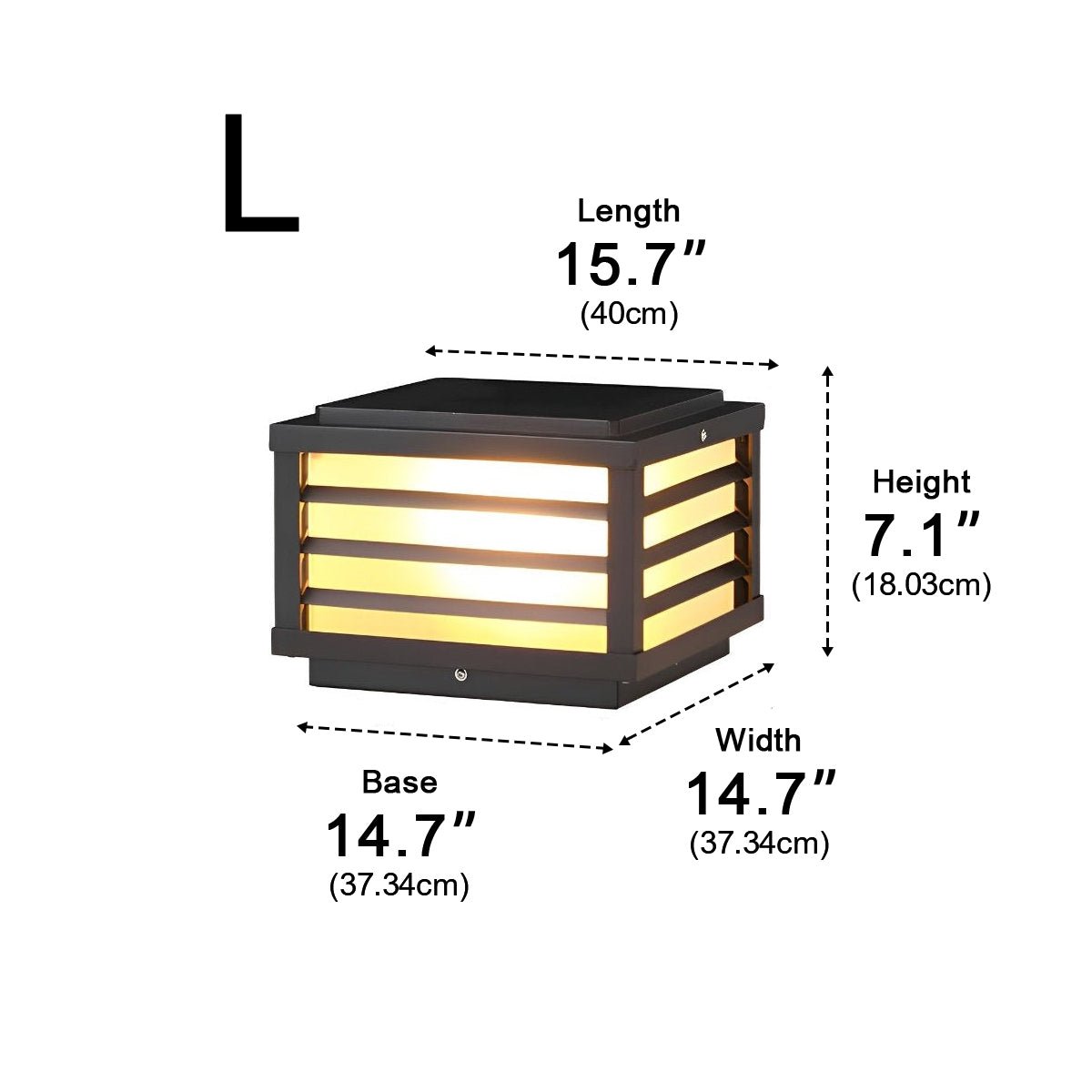 Square Waterproof LED Dimming Modern Solar Fence Post Lights - Flyachilles