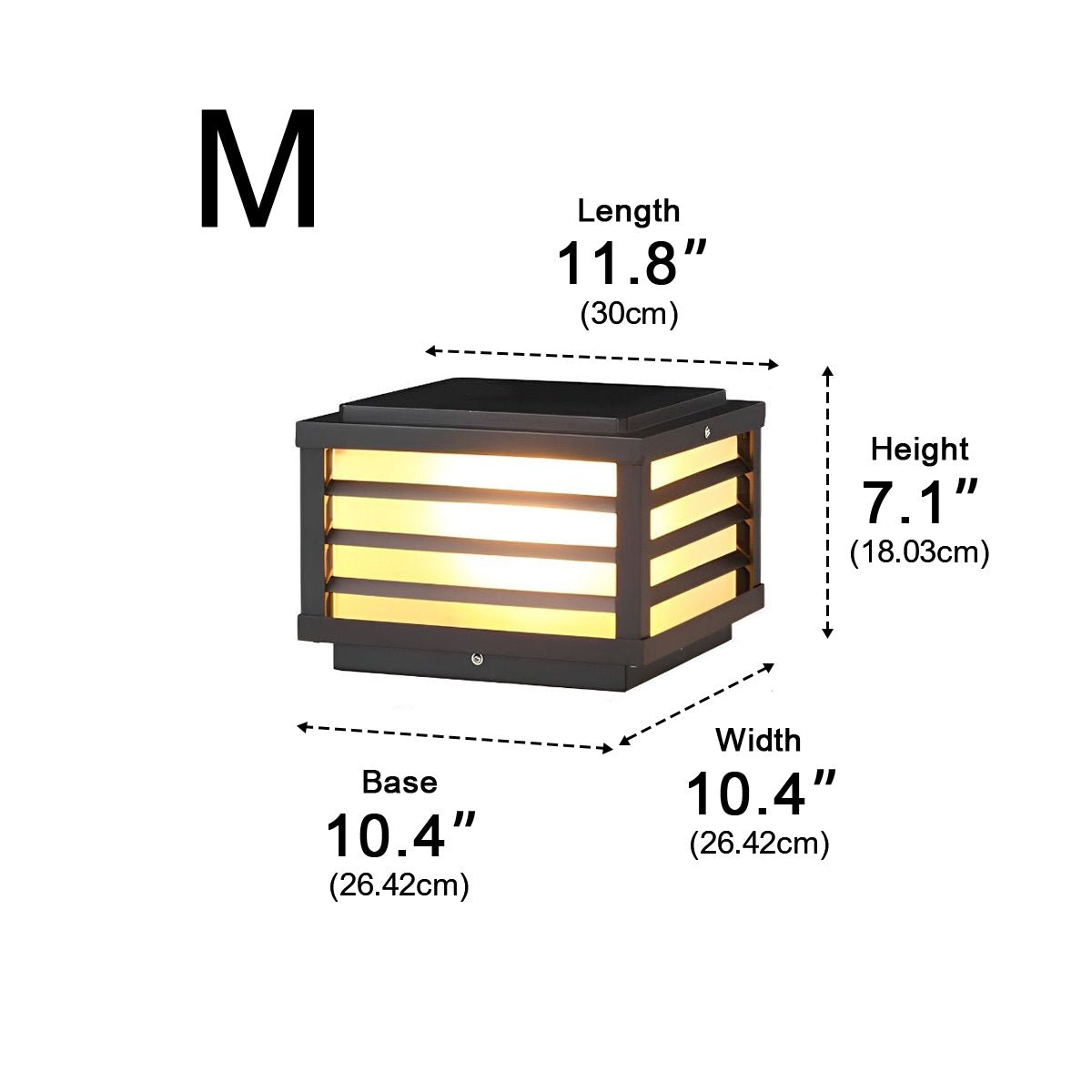 Square Waterproof LED Dimming Modern Solar Fence Post Lights - Flyachilles