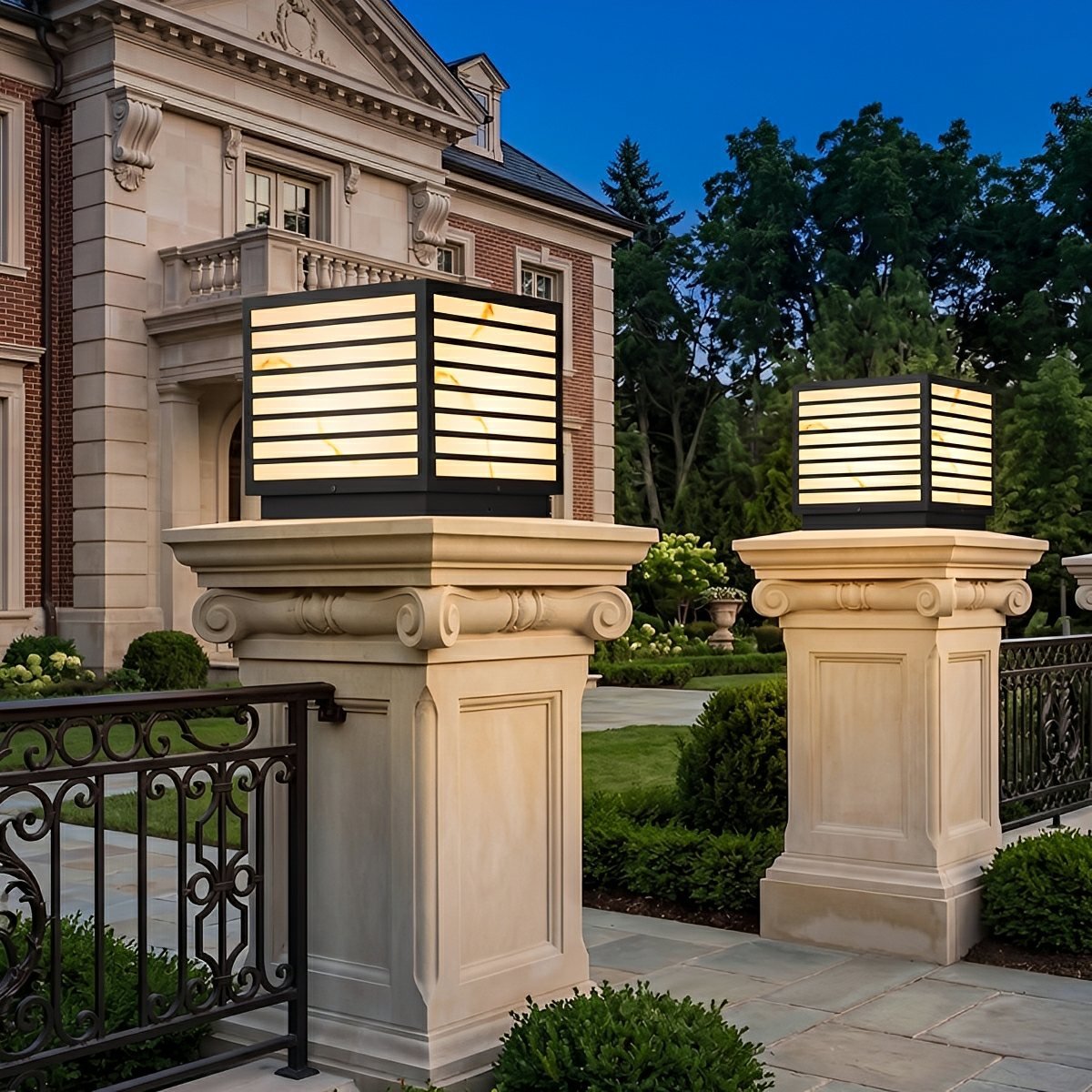 Square Waterproof LED Modern Outdoor Deck Post Lights - Flyachilles