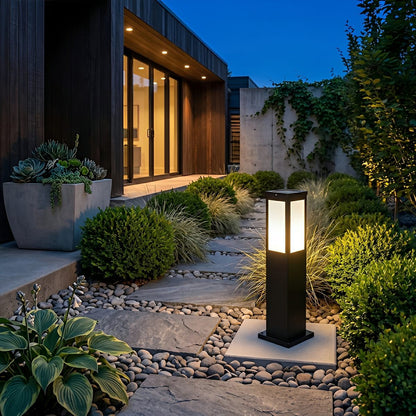 Square Waterproof LED Modern Solar Outdoor Path Lights Post Lights Walkway Lamps - Flyachilles