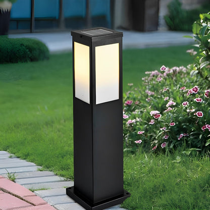 Square Waterproof LED Modern Solar Outdoor Path Lights Post Lights Walkway Lamps - Flyachilles