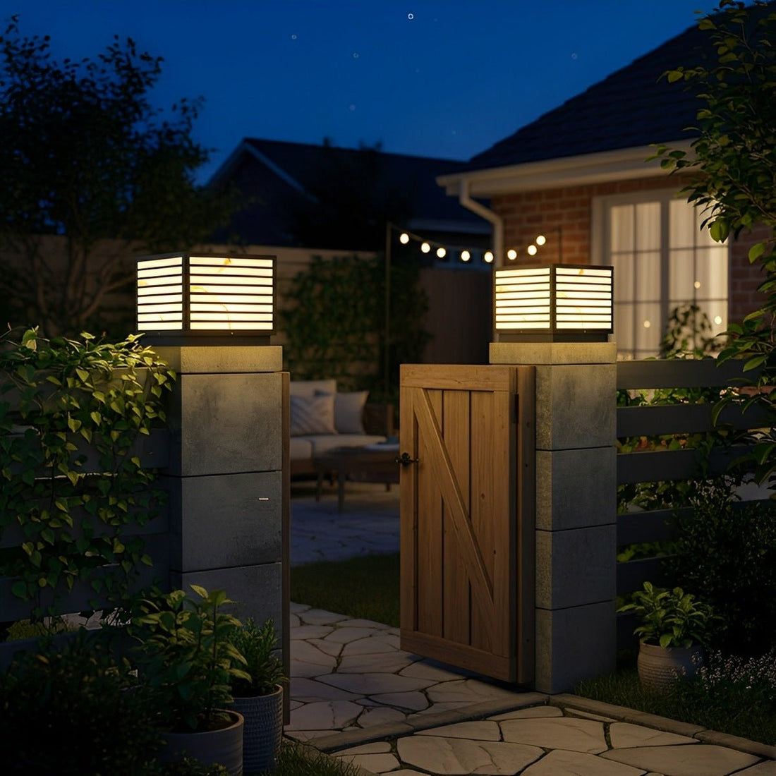 Square Waterproof LED Solar Modern Outdoor Deck Post Lights - Flyachilles
