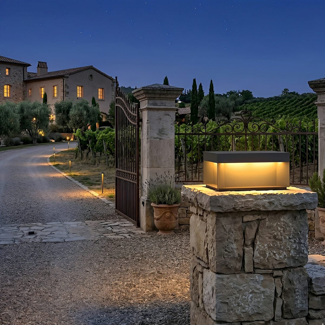 Square Waterproof LED Stainless Steel Fence Outdoor Post Cap Lights - Flyachilles