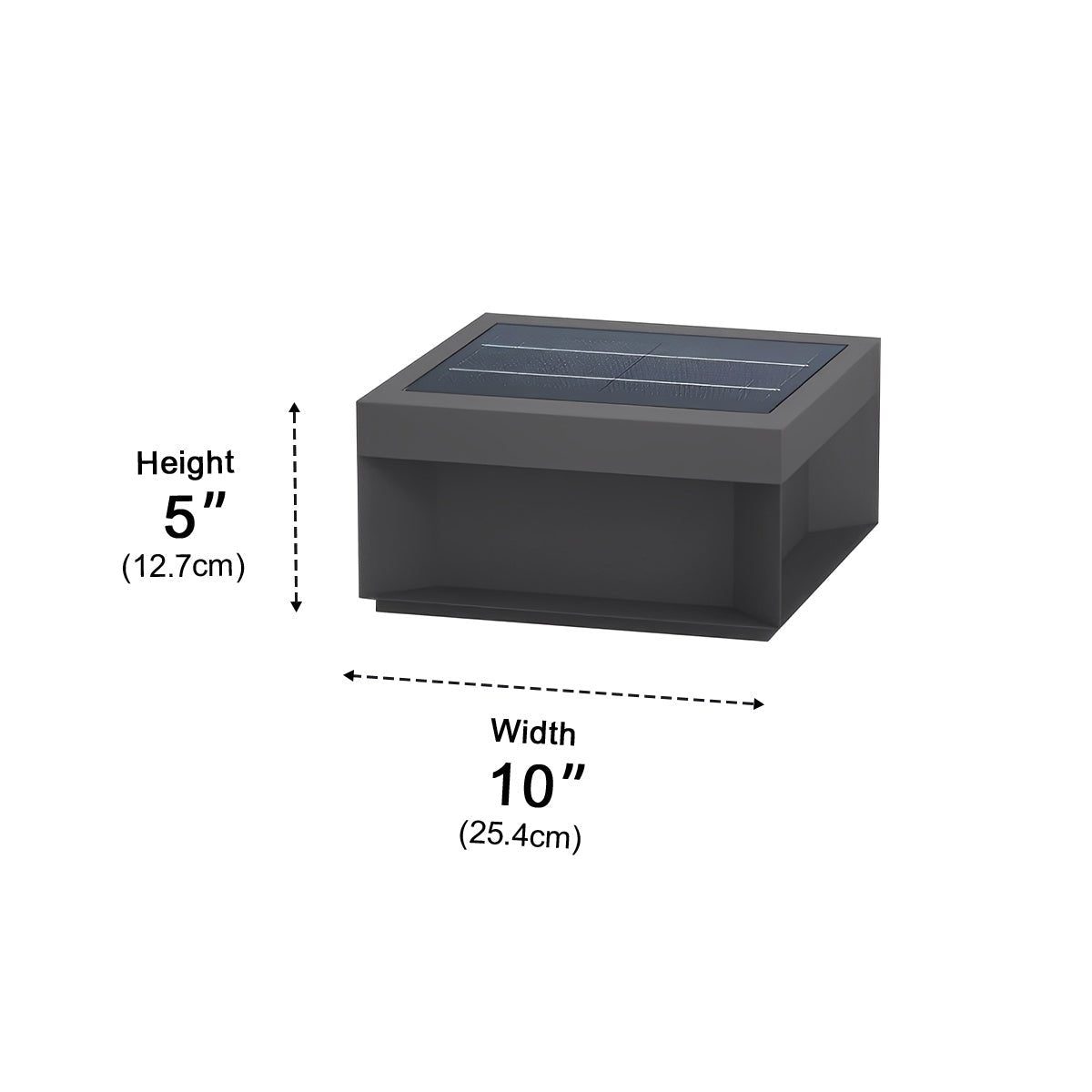 Square Waterproof LED Stainless Steel Solar Post Lights Outdoor Fence Post Cap Lights - Flyachilles