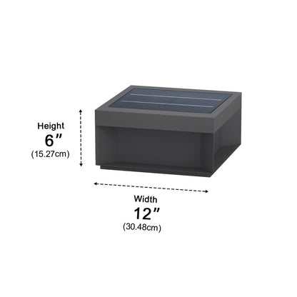 Square Waterproof LED Stainless Steel Solar Post Lights Outdoor Fence Post Cap Lights - Flyachilles