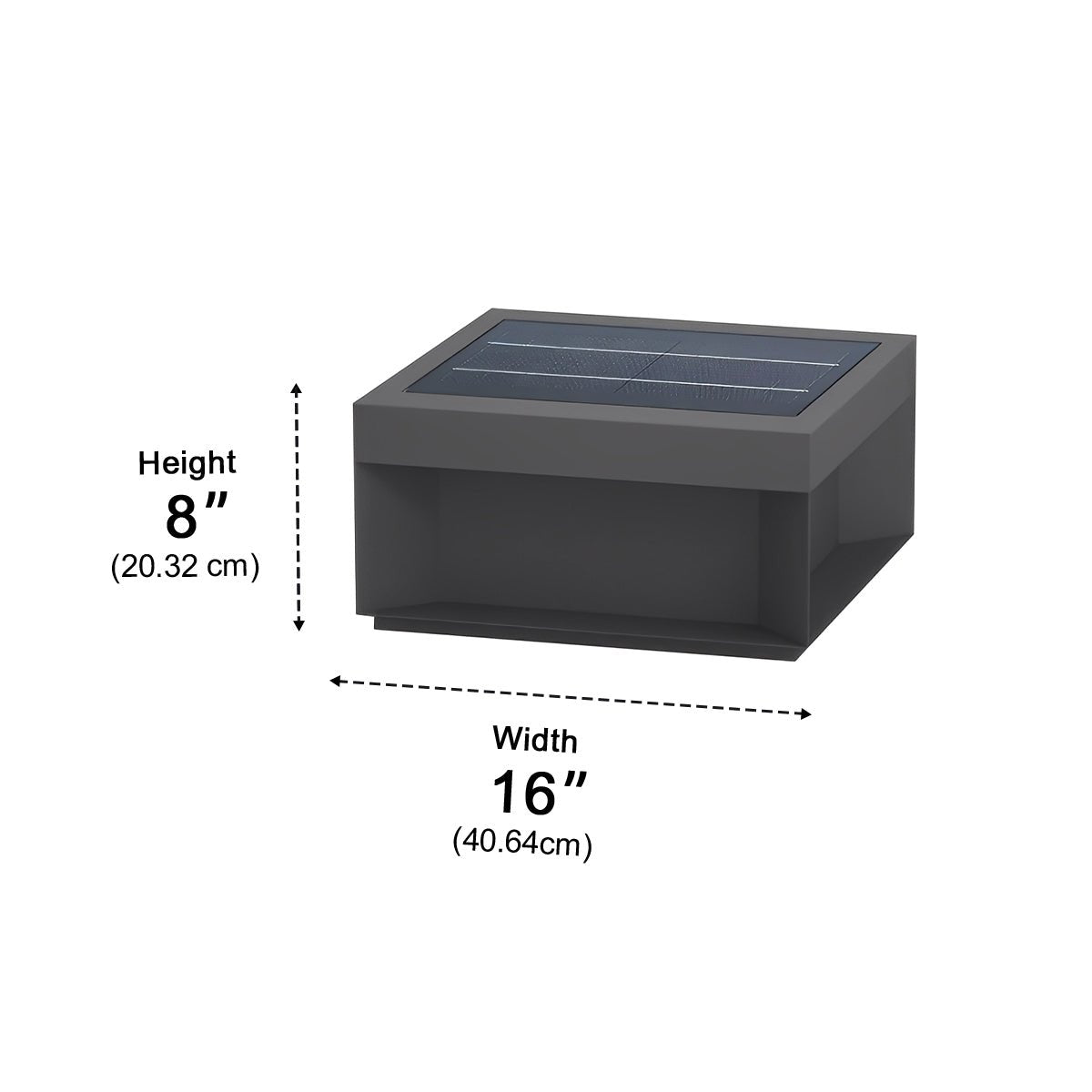 Square Waterproof LED Stainless Steel Solar Post Lights Outdoor Fence Post Cap Lights - Flyachilles