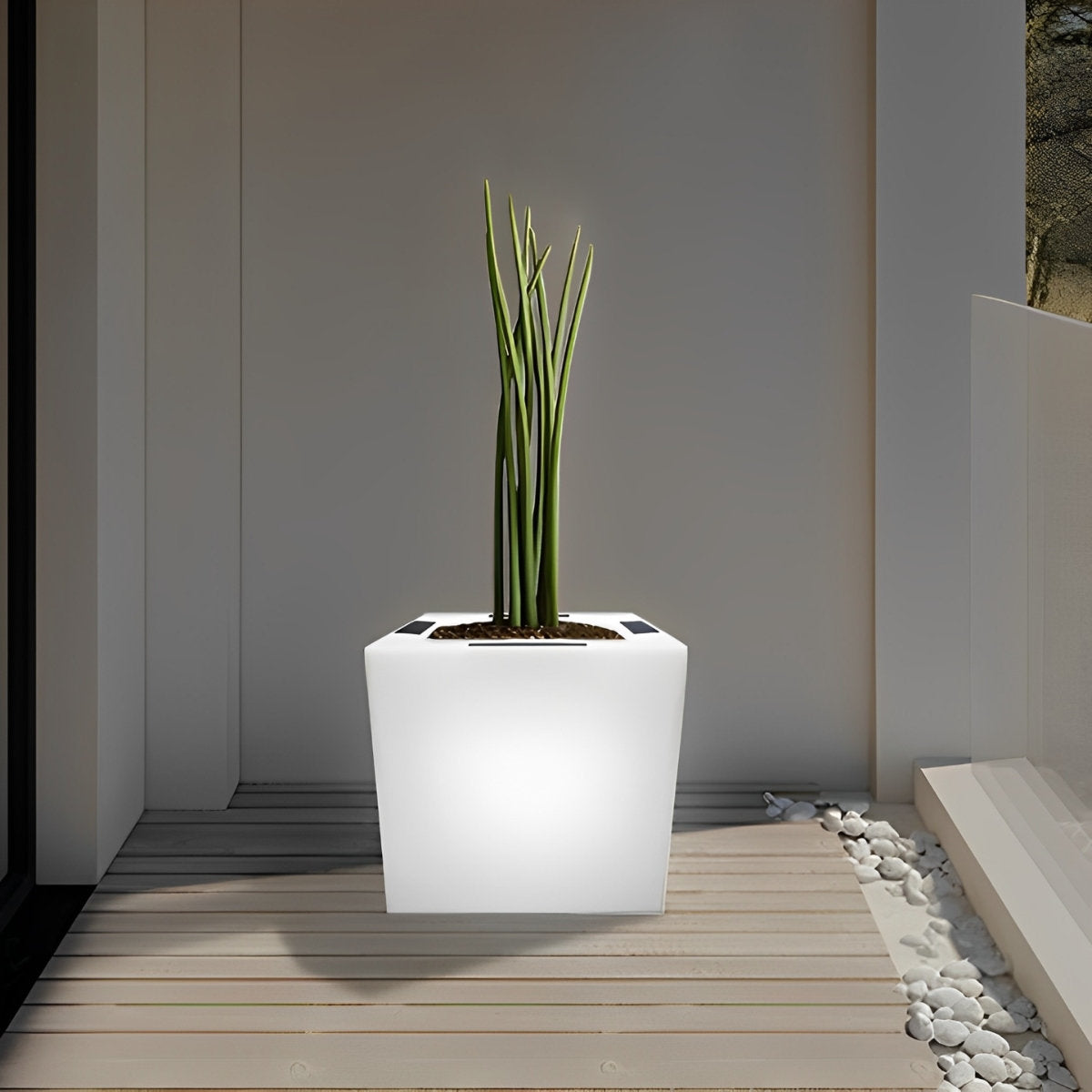 Square Waterproof Multipurpose Decorative Garden Lights Intelligent LED Solar Flower Pot Lights Landscape Lighting - Flyachilles