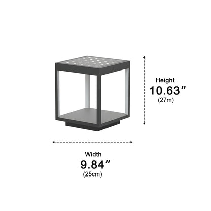 Stainless Steel Waterproof Square Hollow LED Outdoor Post Lights - Flyachilles