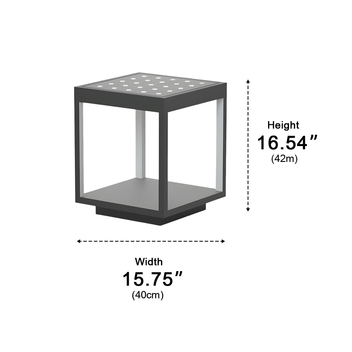 Stainless Steel Waterproof Square Hollow LED Outdoor Post Lights - Flyachilles
