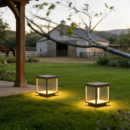 Stainless Steel Waterproof Square Hollow LED Outdoor Post Lights - Flyachilles