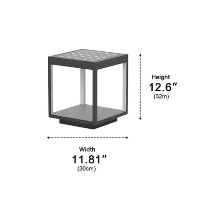 Stainless Steel Waterproof Square Hollow LED Outdoor Post Lights - Flyachilles