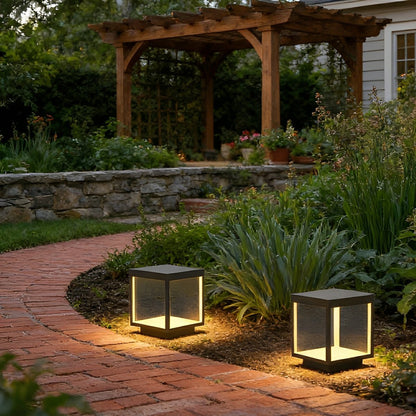 Stainless Steel Waterproof Square Hollow LED Outdoor Post Lights - Flyachilles