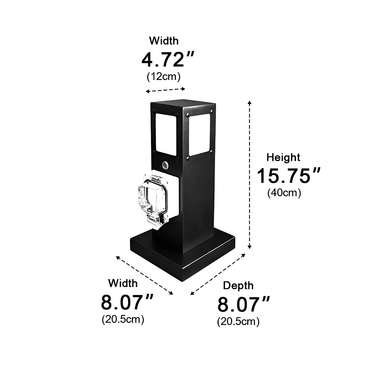 Steel Outdoor Waterproof Pathway Lights with GFCI-Protected Outlet - Flyachilles