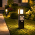 Steel Waterproof Outdoor Pathway Light with GFCI-Protected Outlet - Flyachilles