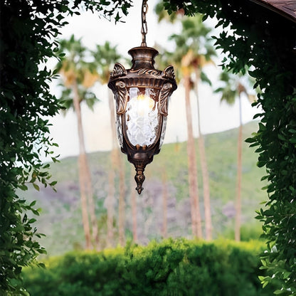 Waterproof Rustic Outdoor Pendant Lights Hanging Lantern