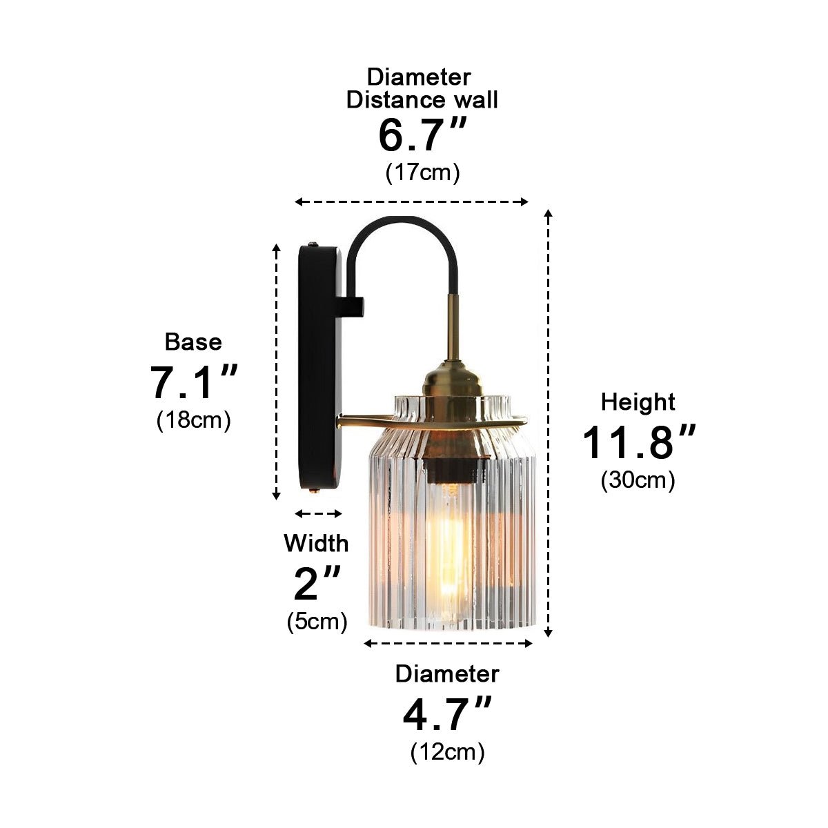 The Wavy Glass Dome LED Elegant Modern Wall Mounted Pendant Sconces Lamp - Flyachilles