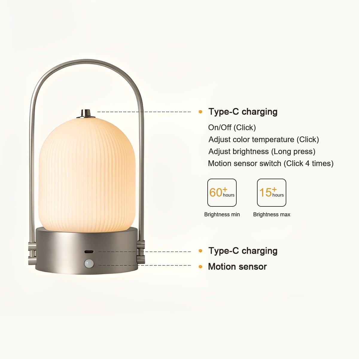 Touch Sensitive LED Dimmable Table Lamp Rechargeable - Flyachilles