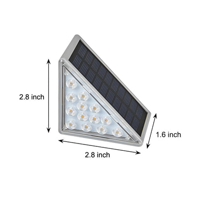 Triangular Intelligent Waterproof LED Solar Outdoor Step Lights Star Stairs - Flyachilles