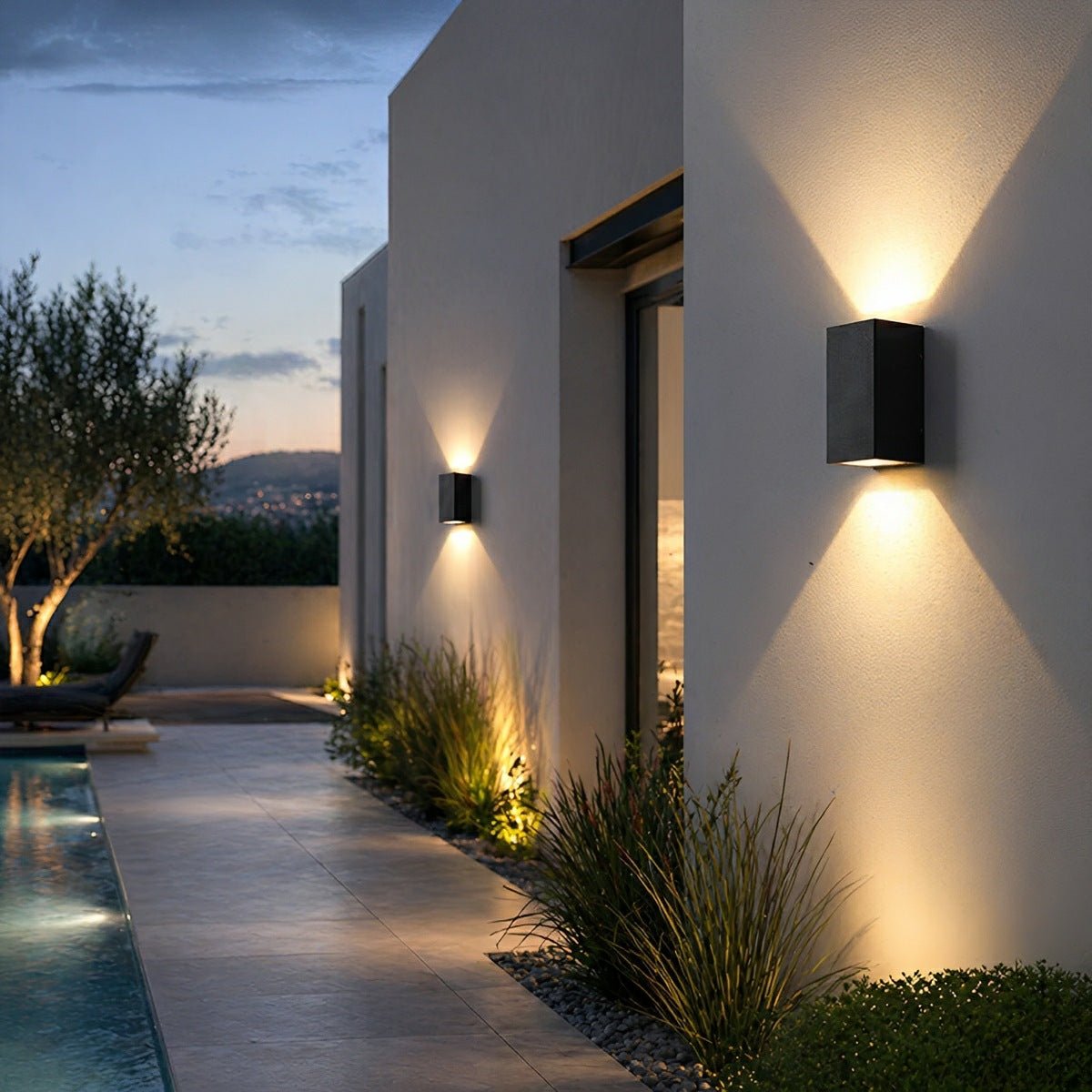Two Light Effect Optional Waterproof LED Wall Light Sector - Flyachilles