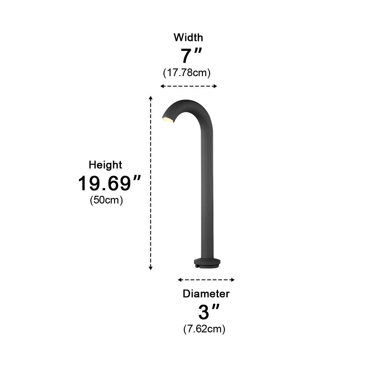 Umbrella Handle Modern Light Water Pipe Waterproof Lawn Landscape Lighting - Flyachilles