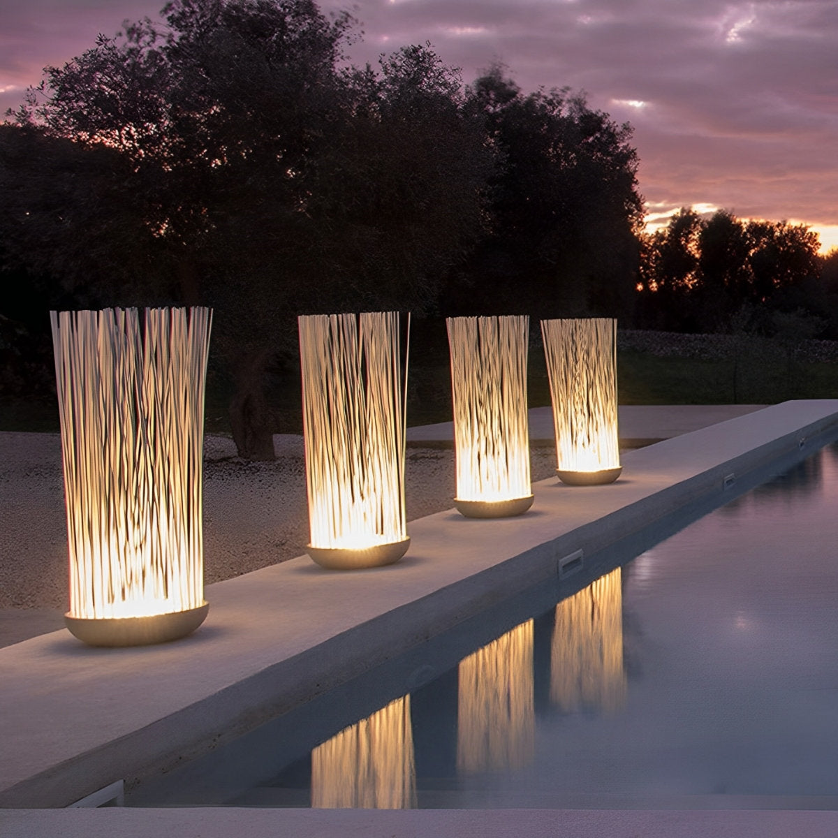 Unique Contemporary Creative Waterproof Stainless Steel Fiber Optics Fishtail Linear LED Landscape Light For Garden - Flyachilles