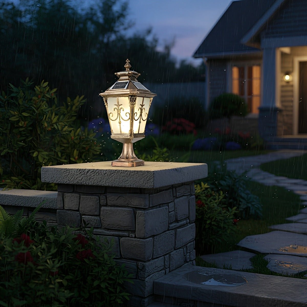 Victorian Style Fence Post Lights LED Garden Lamp Column Light Pillar Lam - Flyachilles
