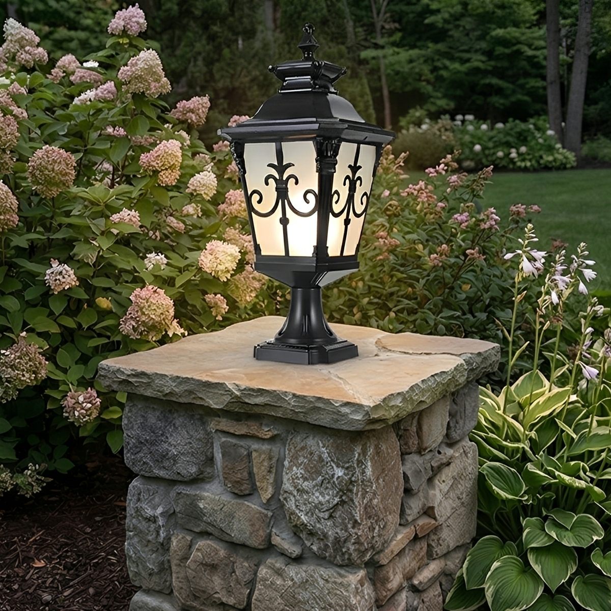Victorian Style Fence Post Lights LED Garden Lamp Column Light Pillar Lam - Flyachilles