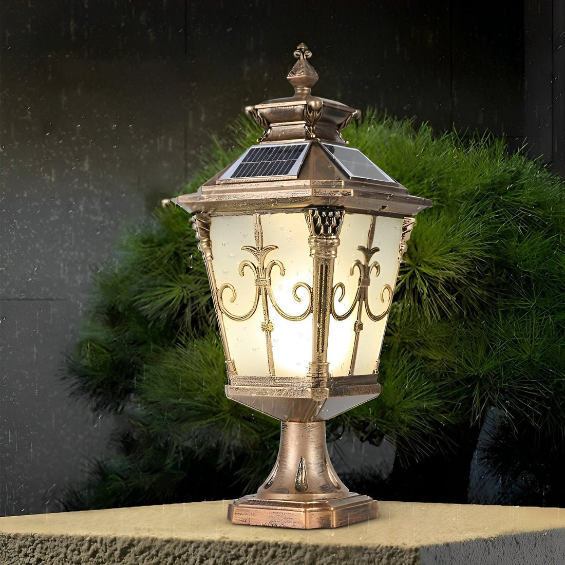 Victorian Style Fence Post Lights Pattern LED Garden Lamp Column Light Pillar Lamp - Flyachilles