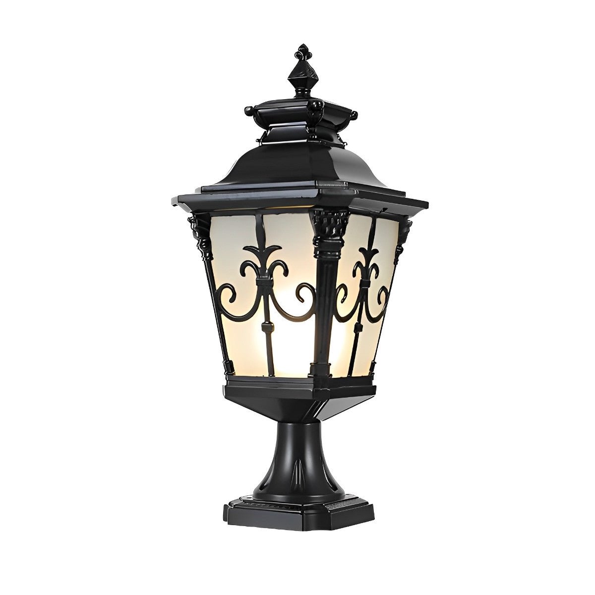 Victorian Style Fence Post Lights Pattern LED Garden Lamp Column Light Pillar Lamp - Flyachilles