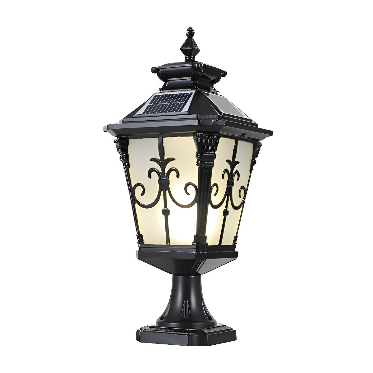 Victorian Style Fence Post Lights Pattern LED Garden Lamp Column Light Pillar Lamp - Flyachilles