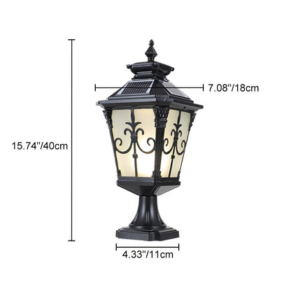 Victorian Style Fence Post Lights Pattern LED Garden Lamp Column Light Pillar Lamp - Flyachilles