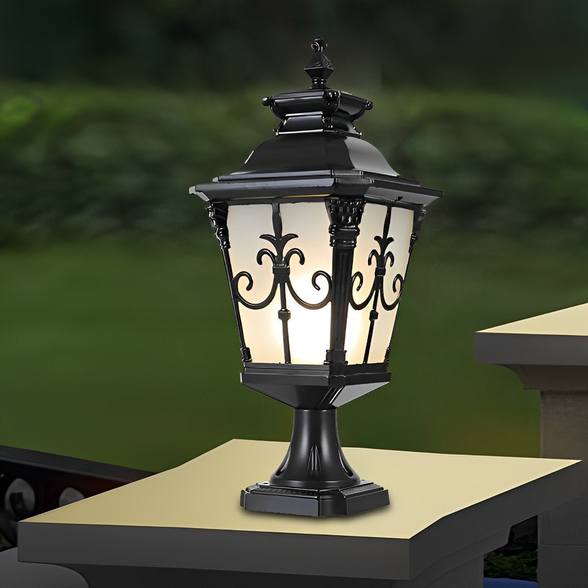 Victorian Style Fence Post Lights Pattern LED Garden Lamp Column Light Pillar Lamp - Flyachilles